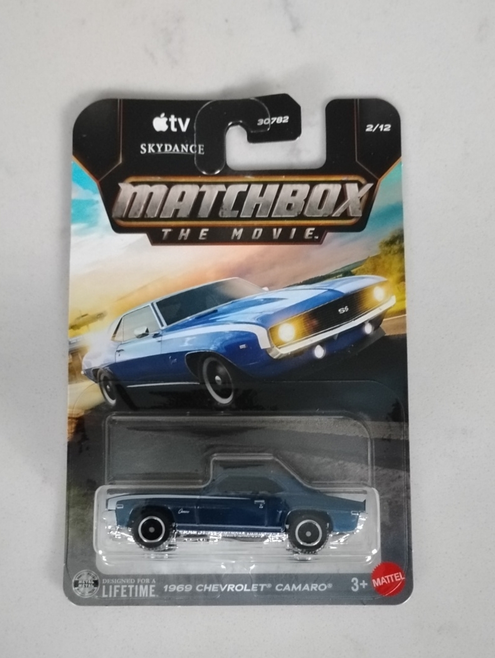 Mattel Matchbox Blue 1969 Chevrolet Camaro